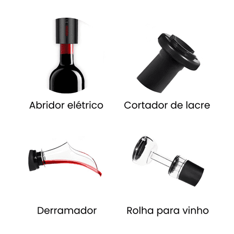 Abridor de Vinho Elétrico, Abridor de vinho Automático, Abridor de Vinho Loja In Highs