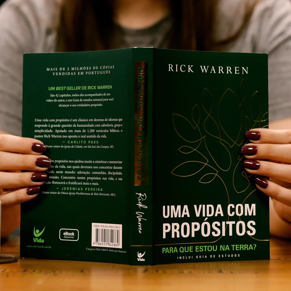 uma vida com propósitos, livro uma vida com propósitos, rick warren, livro rick warren, para que estou na terra, propósito de vida, livro cristão, leitura devocional, jornada espiritual, livro devocional cristão, livro evangélico, vida com propósito, chamado de Deus, propósito cristão, livro transformação espiritual, devocional 40 dias, autoconhecimento cristão, propósito segundo a Bíblia, reflexão cristã, leitura para cristãos